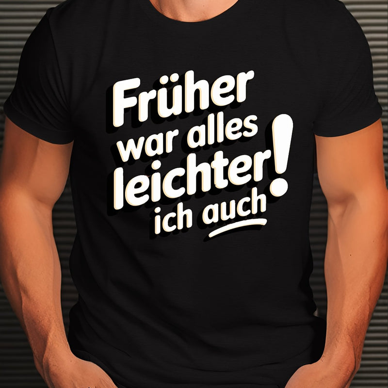 Men’s T-Shirt Playful German nostalgic typography Crinkle.