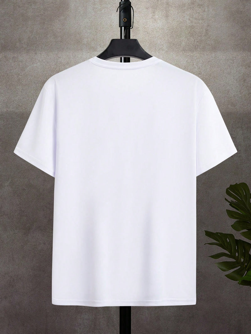 4 pcs  Men's Trendy Solid Color T-Shirts.