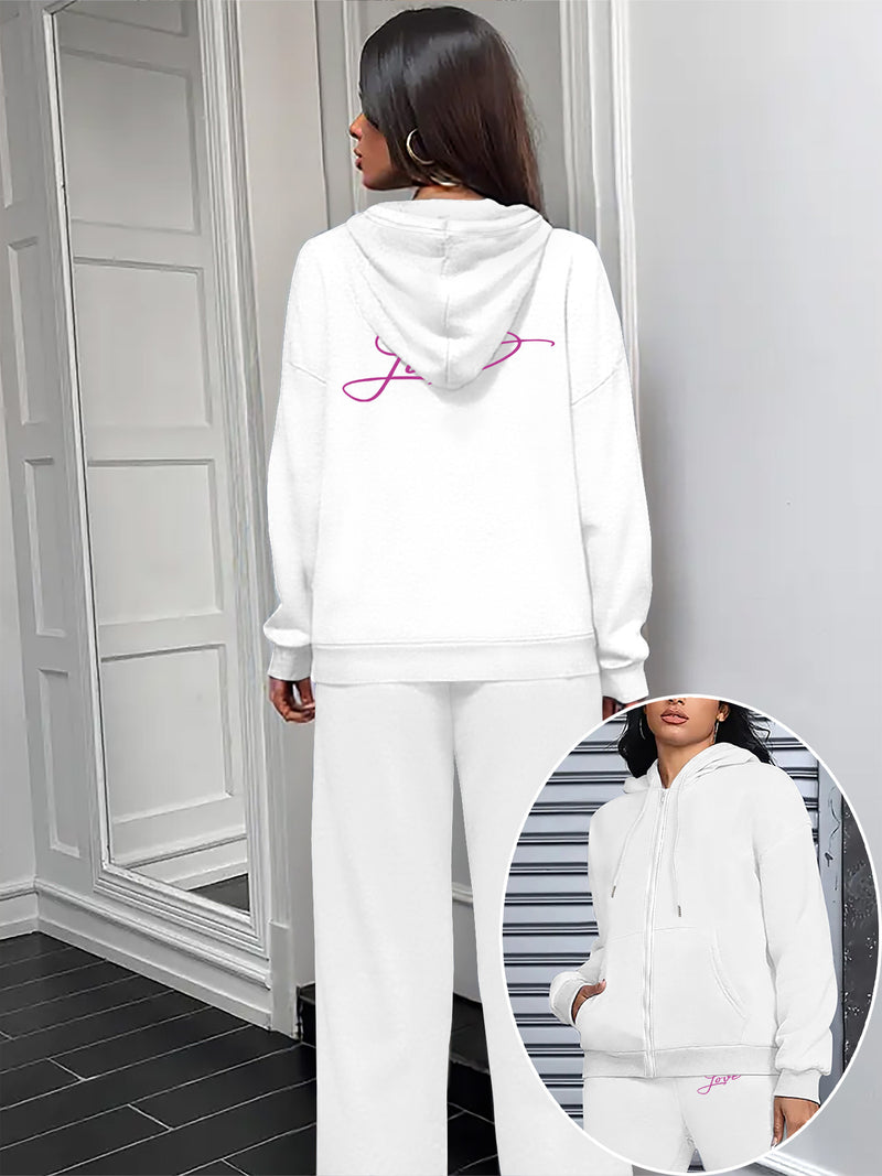Women’s Graphic Print 2pcs Set, Hoodie & Pants.