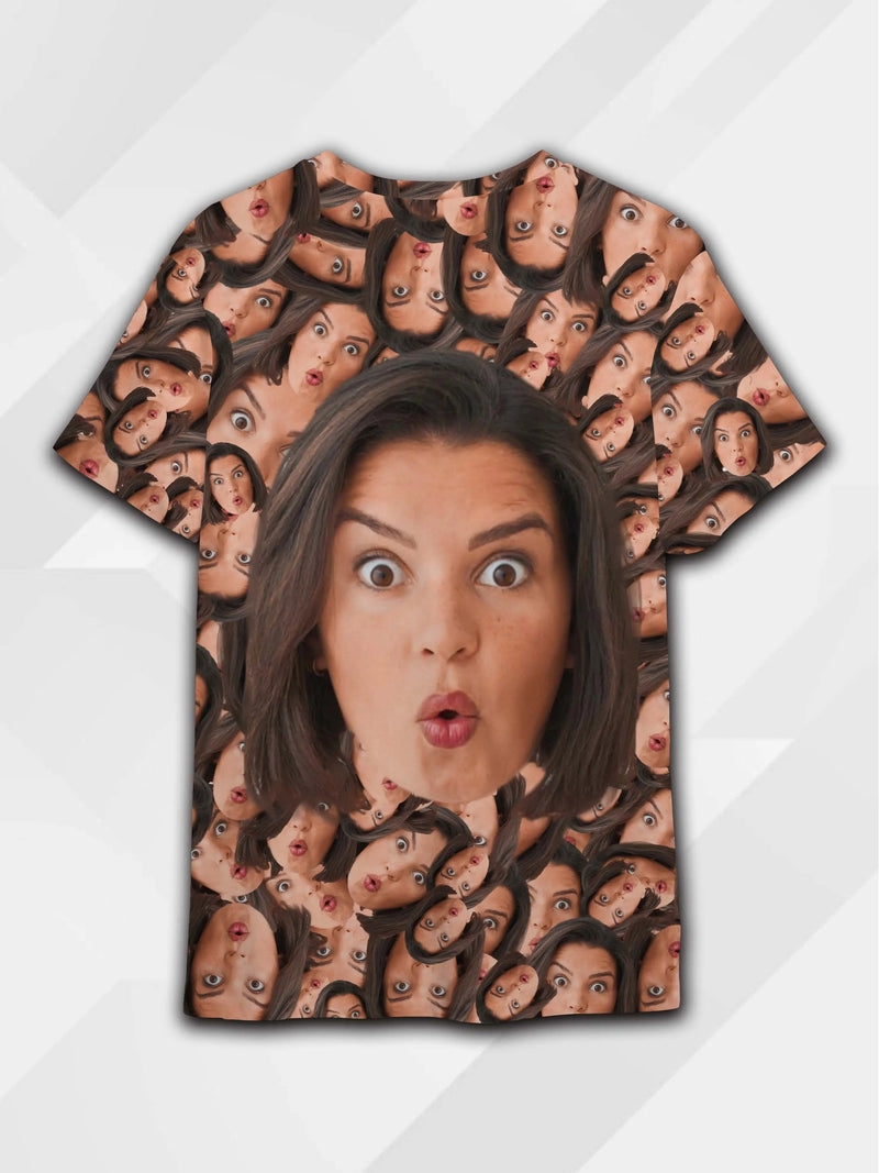 Men's T-Shirt- Personalized Face Print.