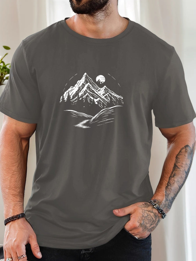 Men's Casual Crew Neck Short Sleeve T-Shirt.