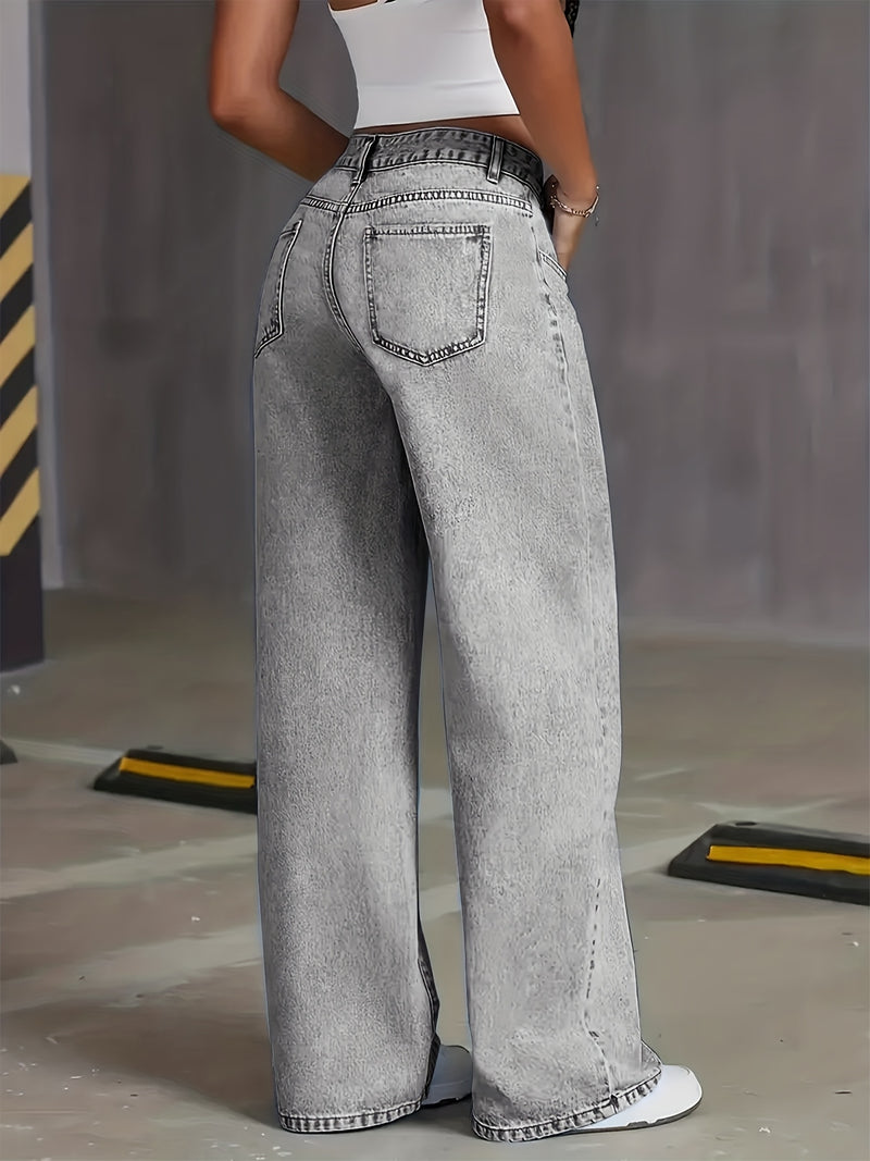 Women's  New Elastic Straight-Leg Jeans.