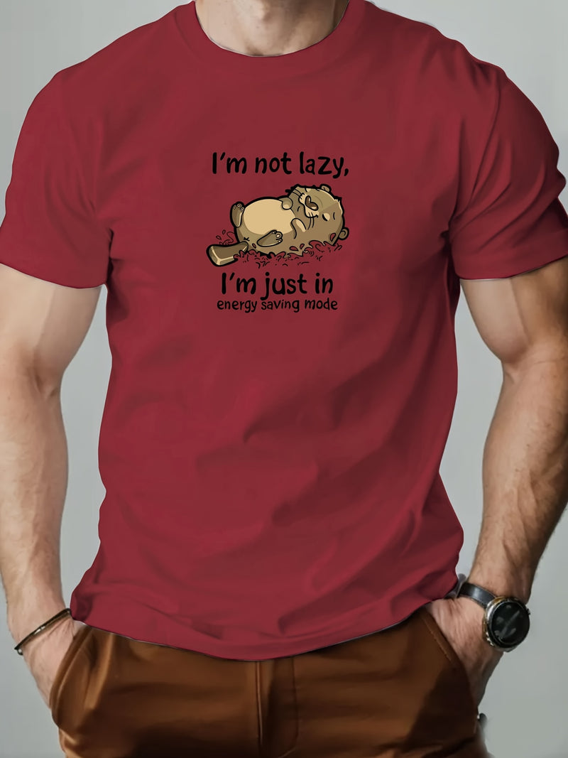 Men's Casual T-Shirt - Summer Short Sleeve Round Neck.