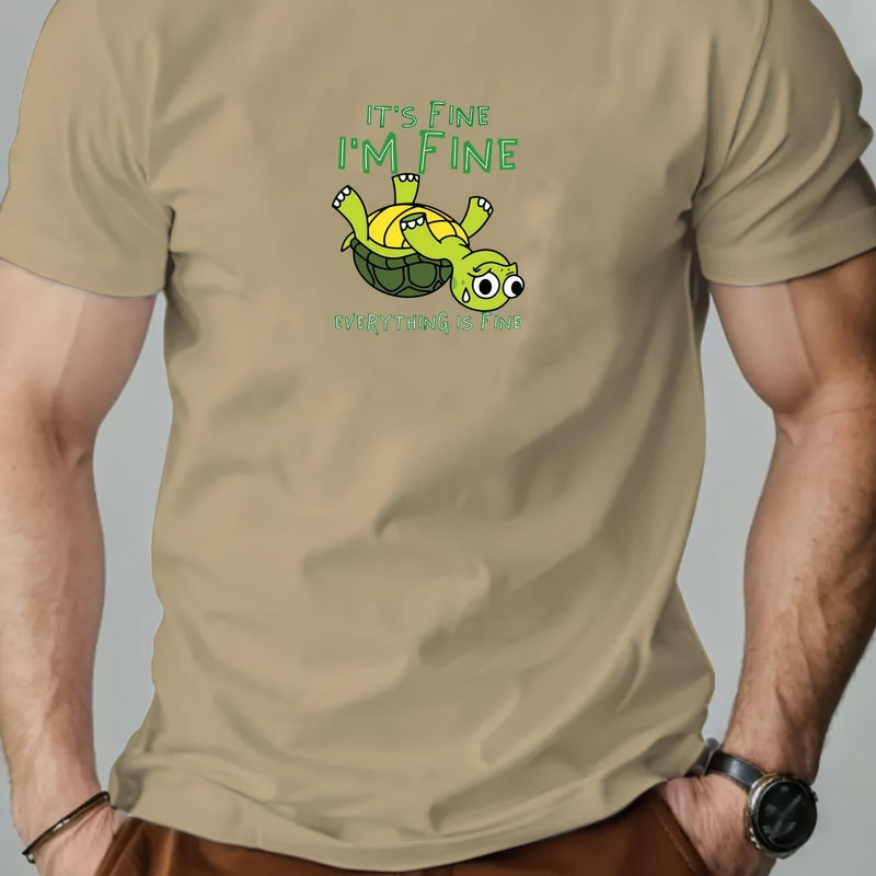 Men's Summer Casual Crew Neck Short Sleeve T-Shirt.