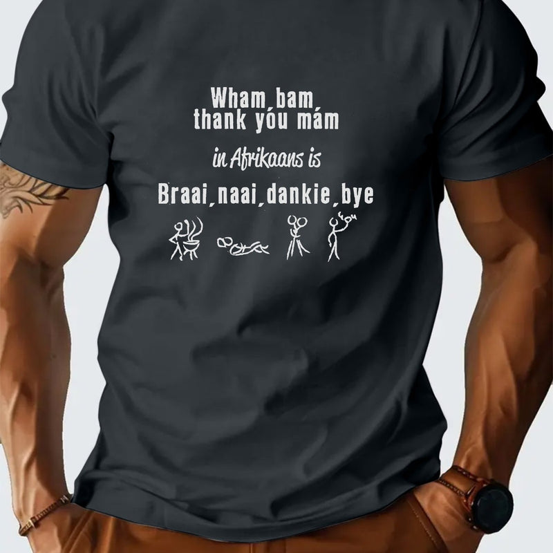 Thank You Ma'Am. Men'S Short-Sleeved Shirt for Spring And Summer.