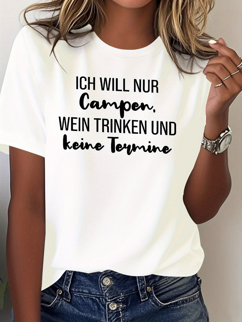 Women's T-Shirt with Short Sleeves.