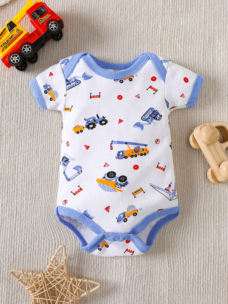 8pcs Newborn Baby Boy Bodysuit Set.