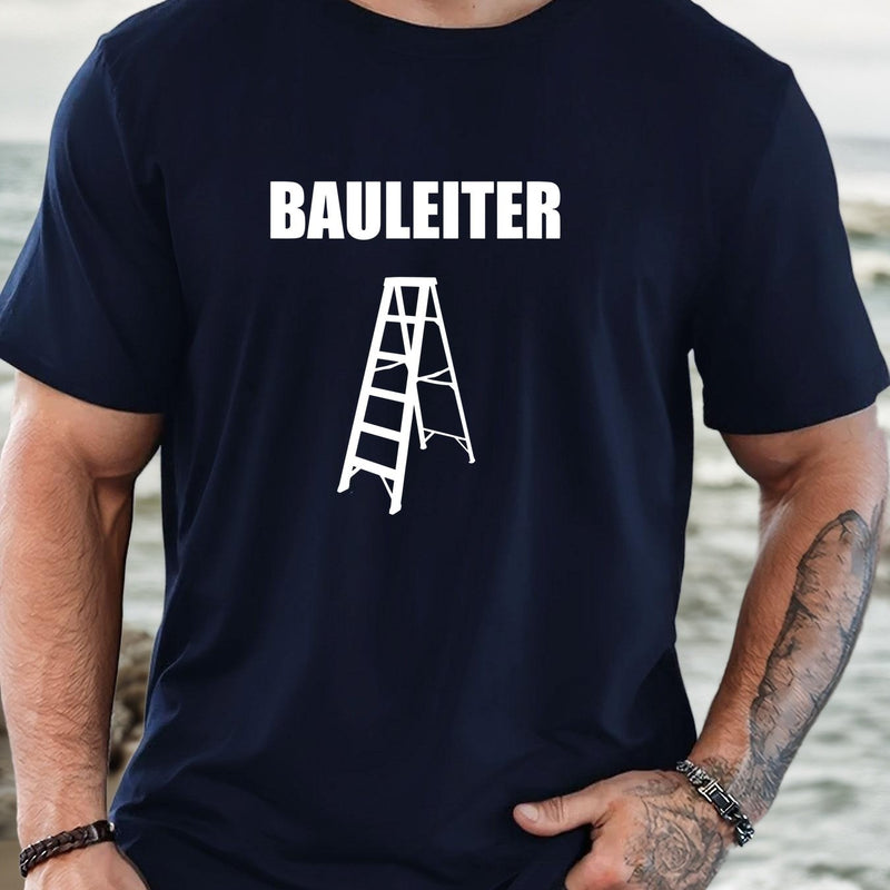 Men's BAULEITER Graphic work ladder print T-Shirt.