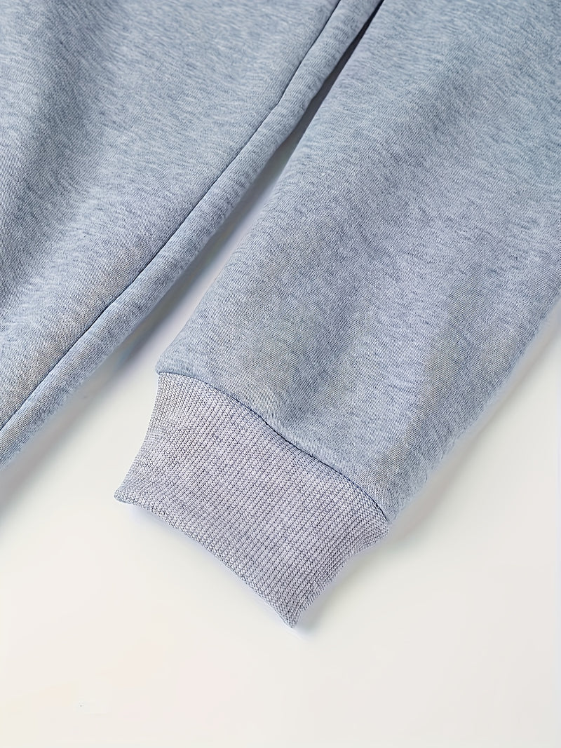 Men's Hoodie. Solid Color Long Sleeve Open Front Hooded Sweatshirt Jacket.