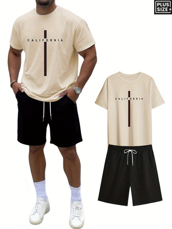 Plus-Size Men's Casual Short-Sleeve Shirts Paired.