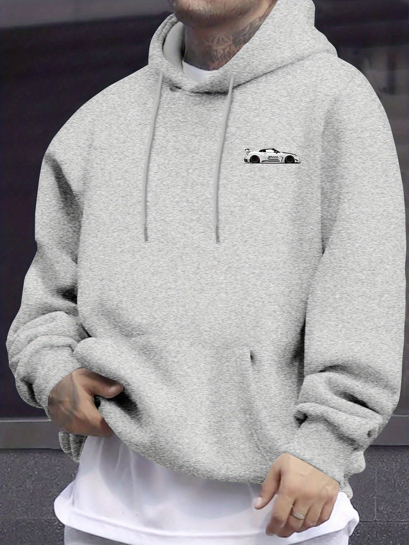 Racing Style,  Element Pattern Print Men's Hoodie.