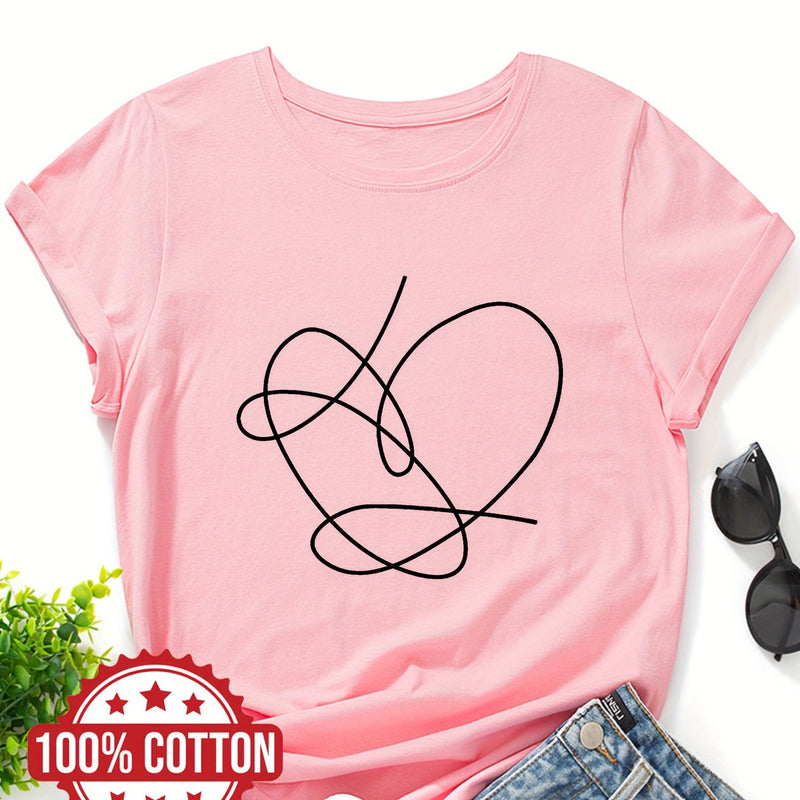 Women's Minimalist Modern Abstract T-Shirt.