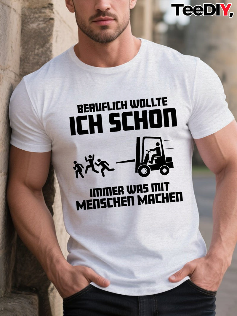 Men’s Humor German Proverbs funny Crinkle Plus Size T-Shirt.