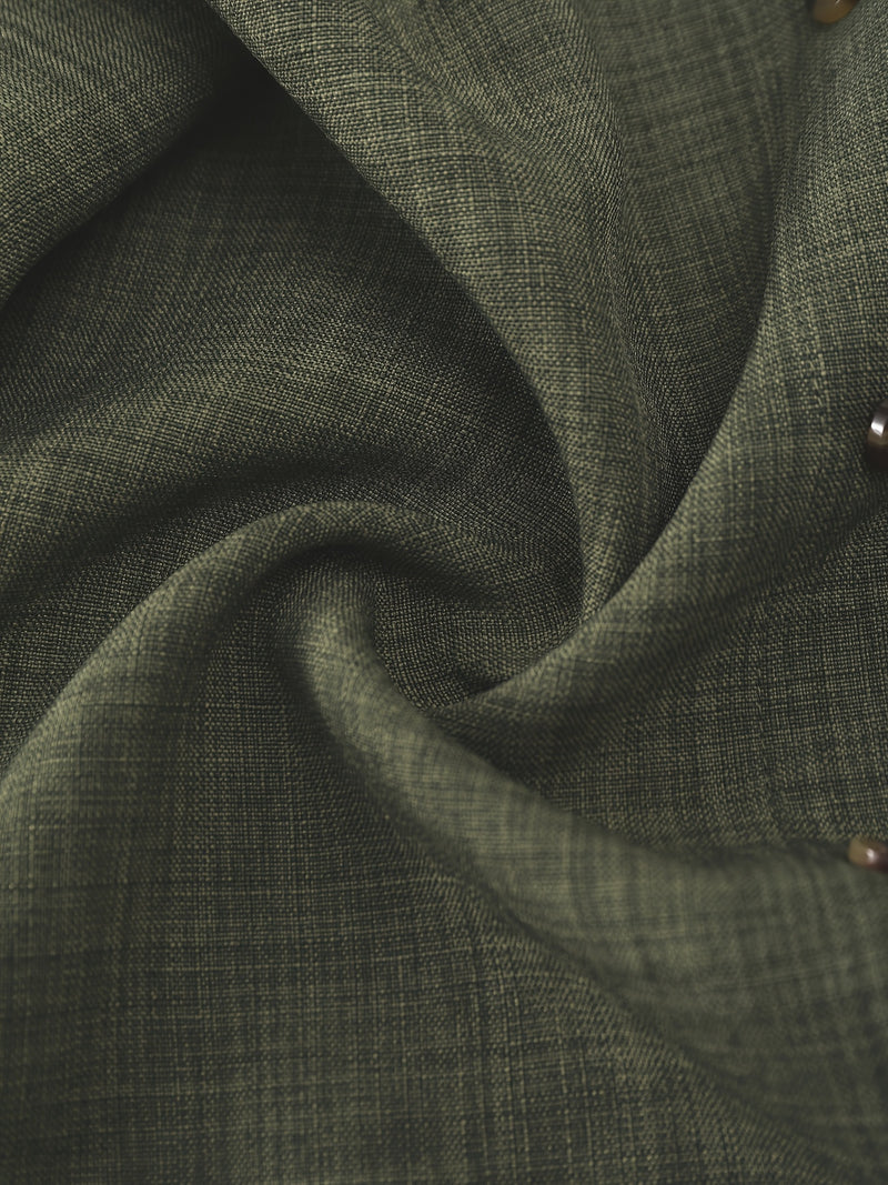 Men's Solid Color Single Patch Pocket Suit Collar Long Sleeve.