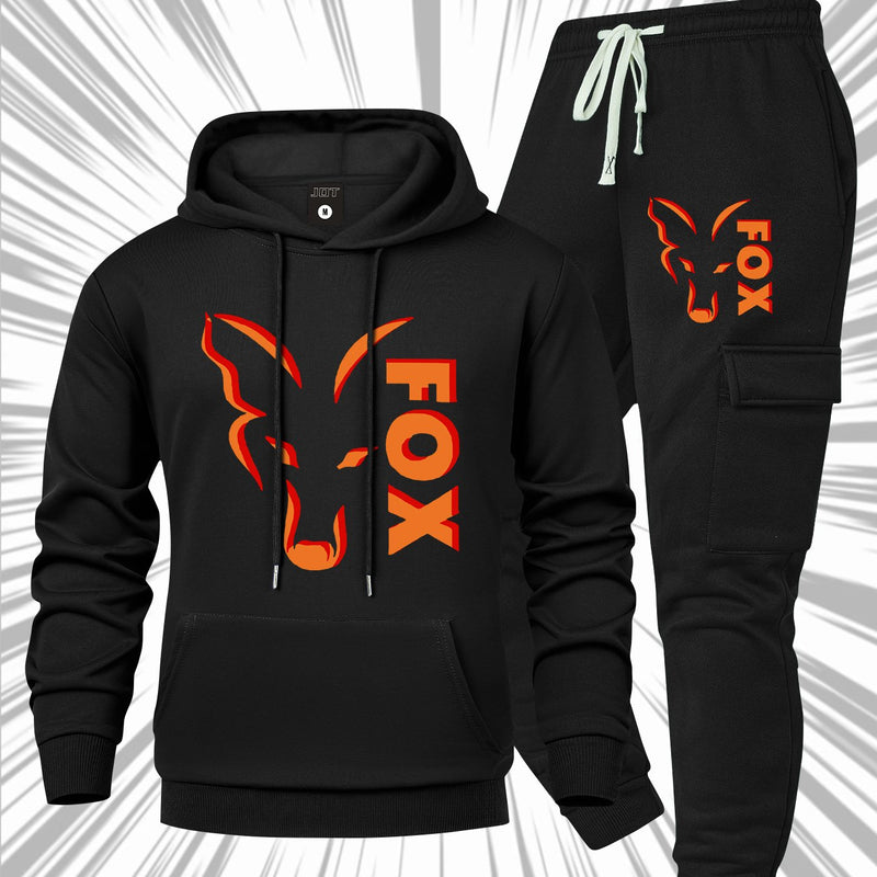Men's Casual 2pcs Set, Fashion Long Sleeve Streetwear Hoodie.