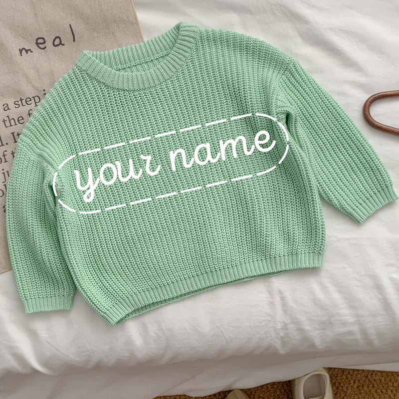 Customizable Girls' Casual Sweater.