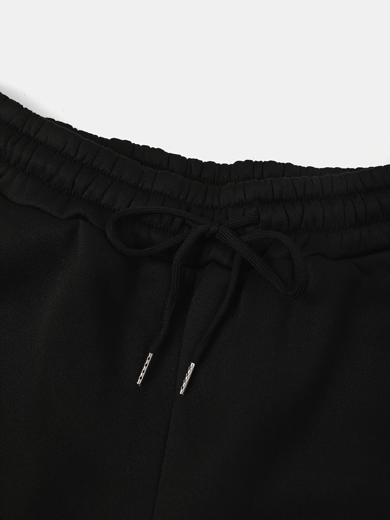 Men's Autumn And Winter Zip-Up Long Sleeve Sweatshirt And Long Pants Set.