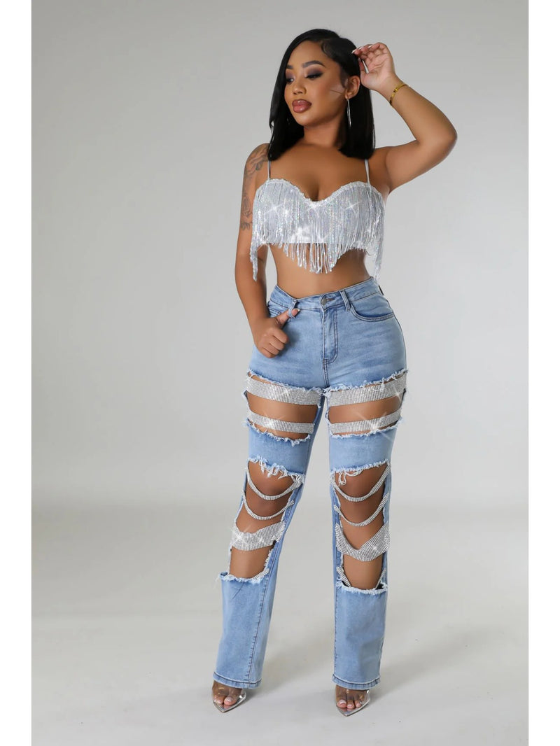 Women’s Hot Y2K Hot Summer Ripped Jeans.