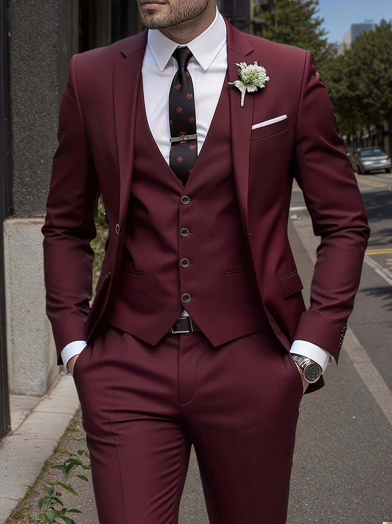 Men's 2pcs Suit, Consisting of a Blazer And Trousers.
