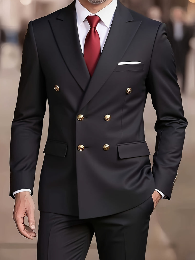 Men's Suit Set with 2pcs, Including a Blazer And Trousers.