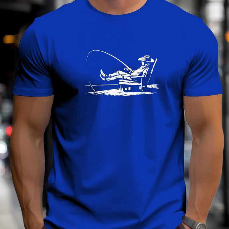 Men'S Casual Summer Cotton Crew Neck T-Shirt.