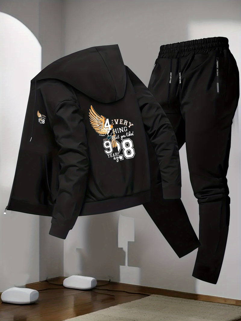 Men's 2pcs Winter Jacket & Pants Matching Set.