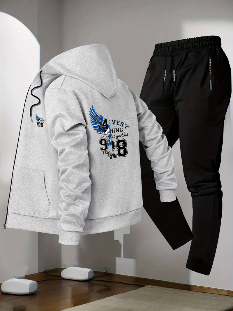 Men's 2pcs Winter Jacket & Pants Matching Set.