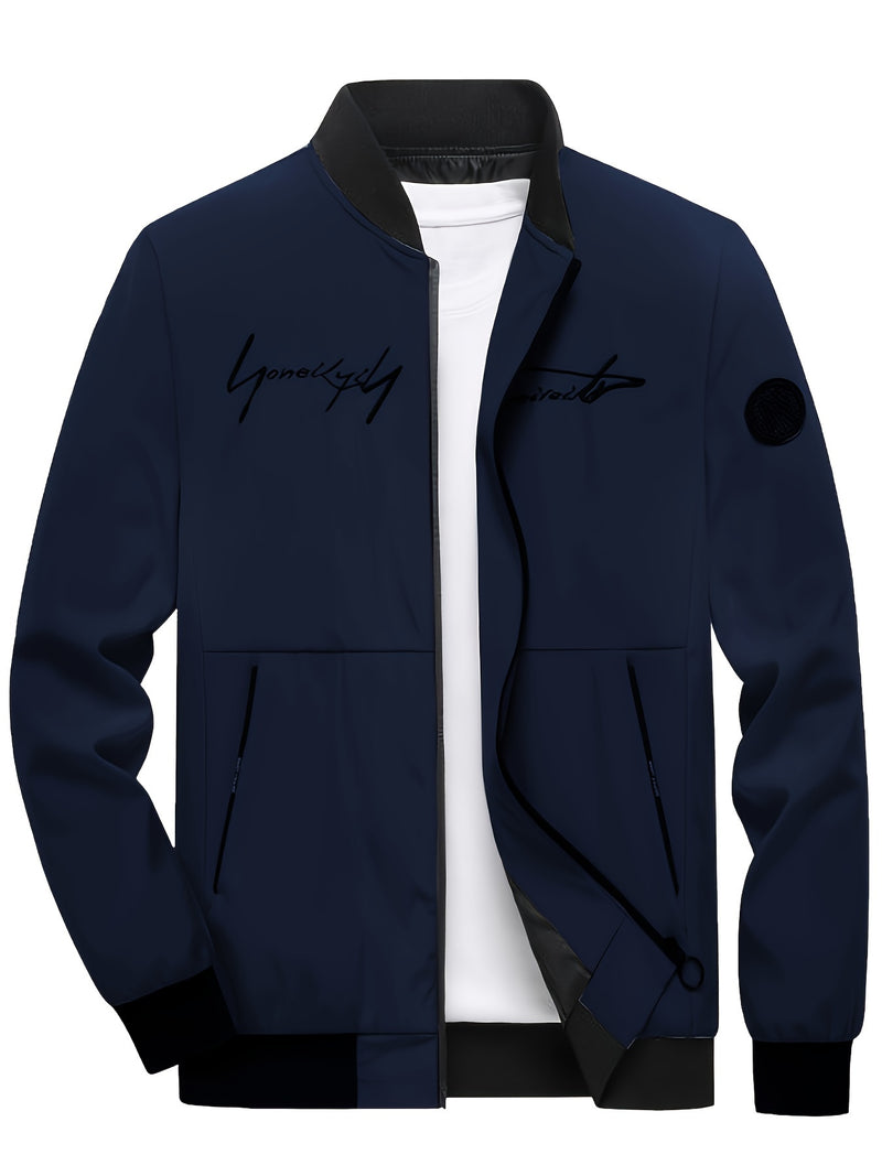 Men'S Casual Versatile Jacket for Young Adults, Stylish Baseball Coat.