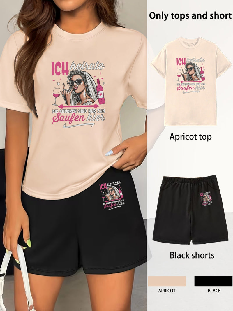 2pcs Set for Women's Daily Commute and Casual Wear in Spring and Summer.