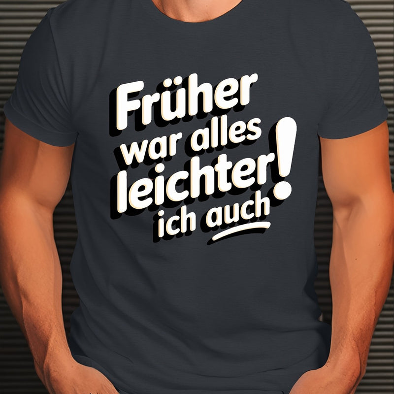 Men’s T-Shirt Playful German nostalgic typography Crinkle.