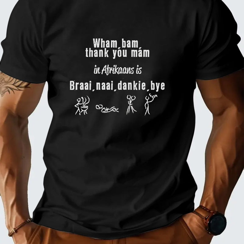 Thank You Ma'Am. Men'S Short-Sleeved Shirt for Spring And Summer.