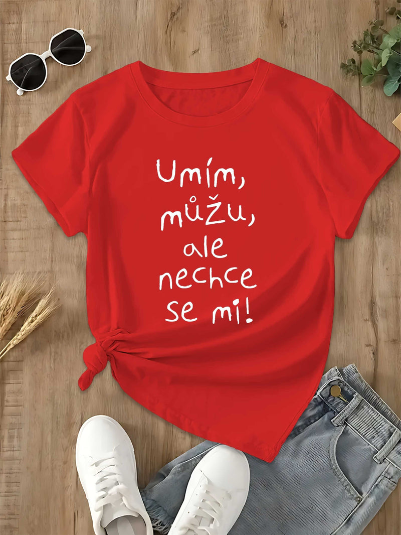 Women's T-Shirt with Short Sleeves.