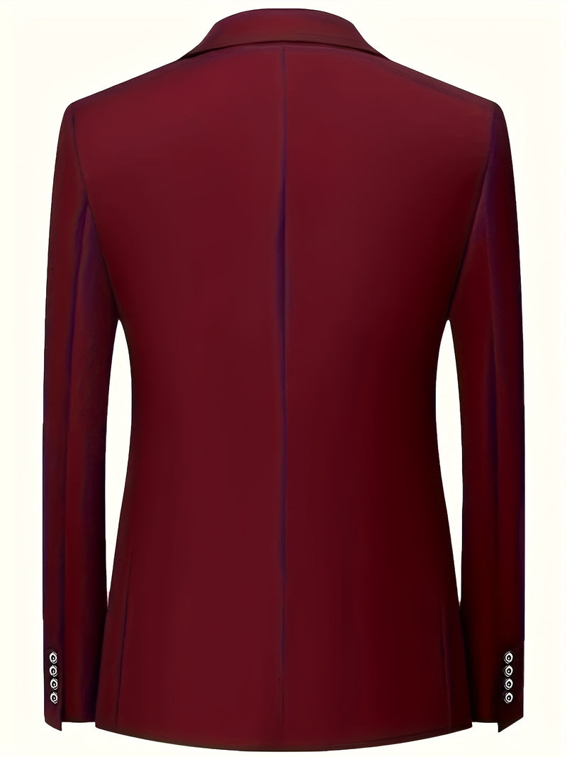 Men's 2pcs Suit, Including a Blazer And Trousers.