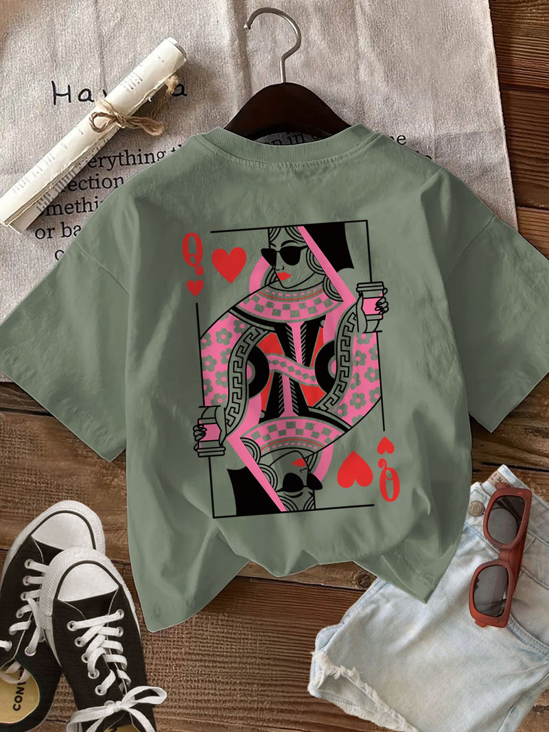 Women's Top with Double-Sided Print.