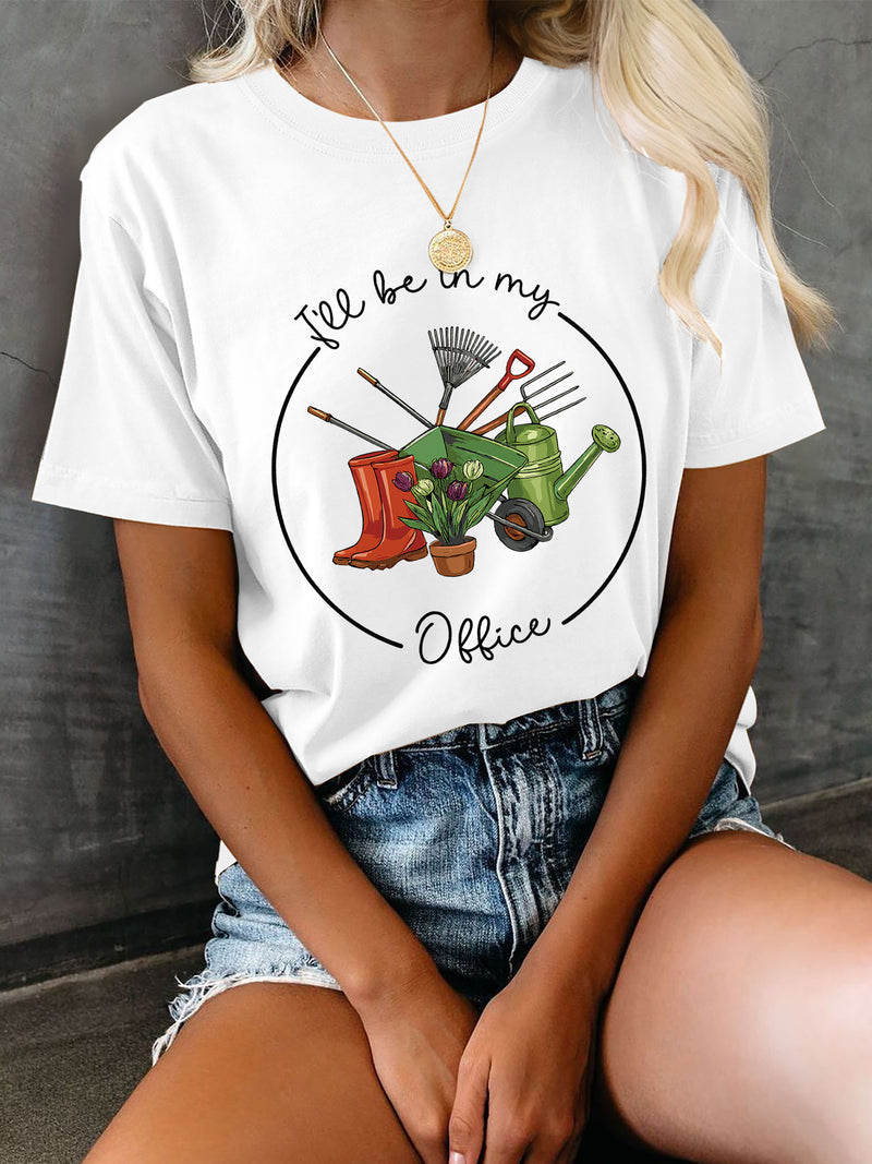 Women's Tops Hand-Painted Style,Short-Sleeve T-Shirt