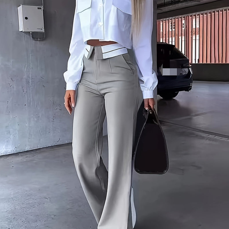 Women's Elegant and Stylish Casual Commuter Color-Matching Outfit Set.