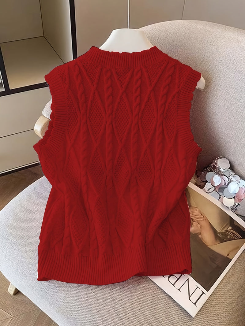 Spring/Summer New Women's Fashion Elegant Pullover Pearl Vest.