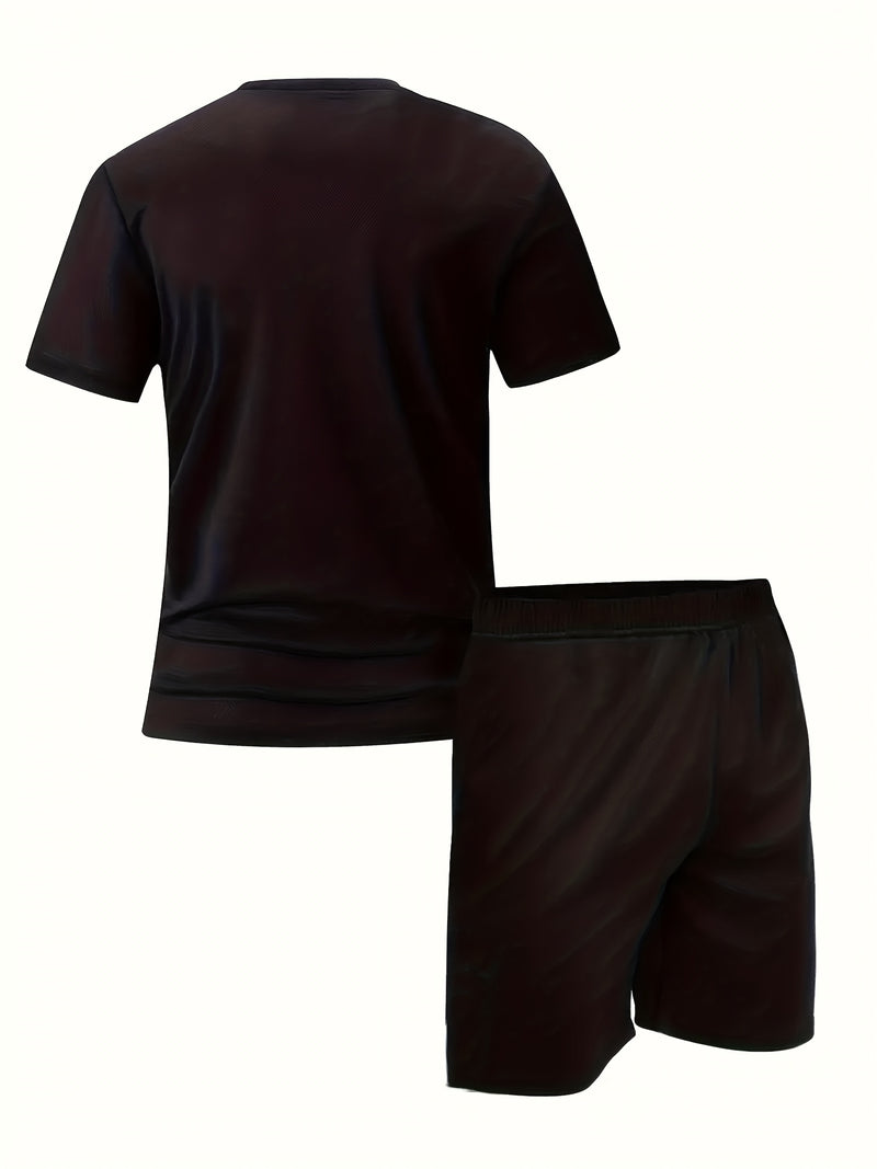 A Set of Three Print Designs for Men'S Casual Sportswear.