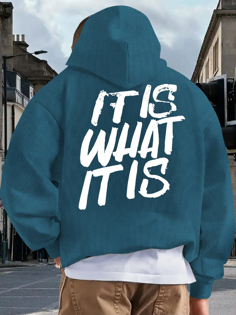 Men's Hooded Printed Sweatshirt.