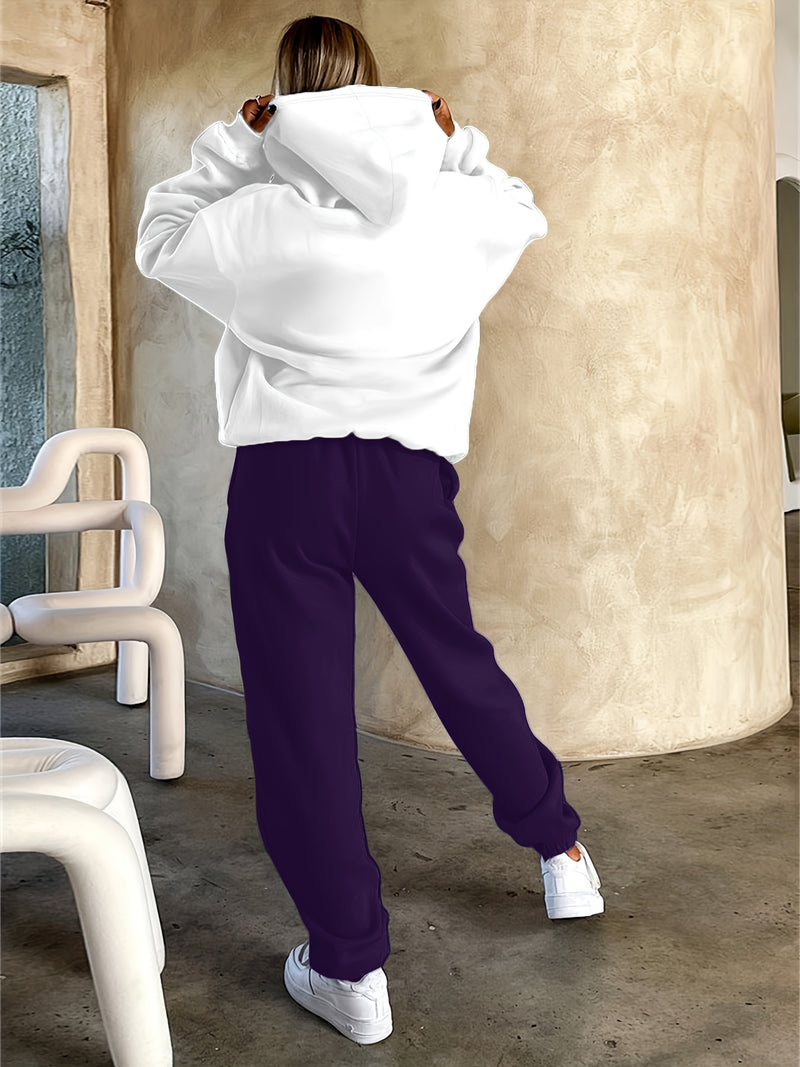 Women's Fashion Casual Letter Pattern Print Set.