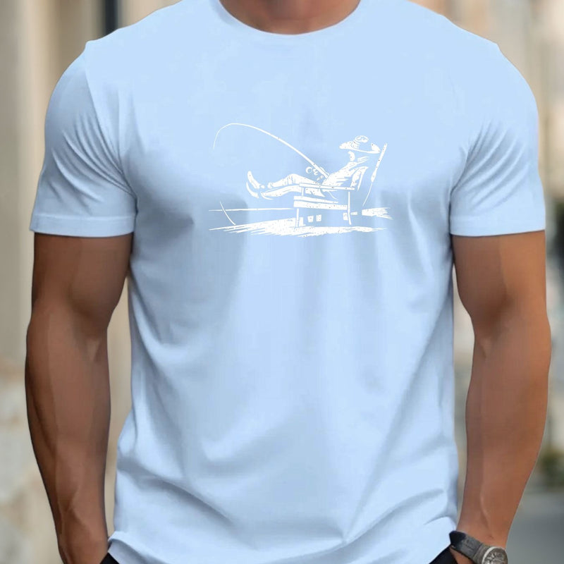 Men'S Casual Summer Cotton Crew Neck T-Shirt.