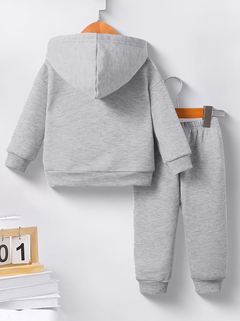 Boys' Autumn/Winter Casual English Letter Graphic Fist Bump.