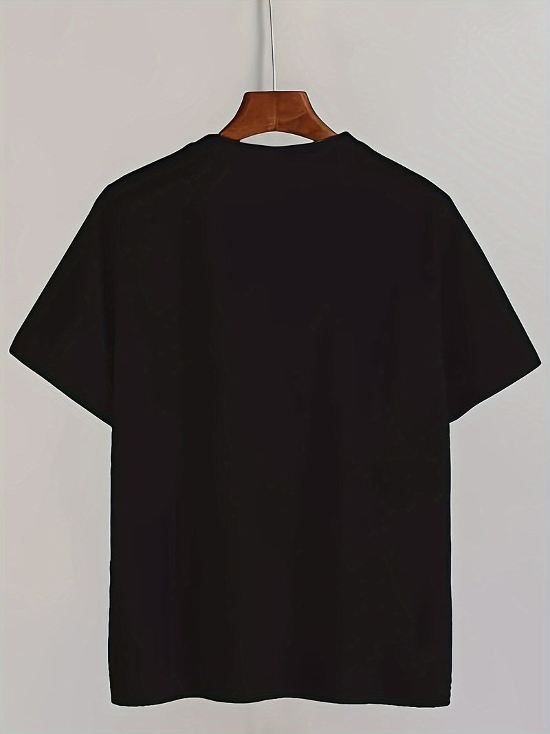 3pcs Men's Printed T-Shirts - Soft, Breathable Polyester Crew Neck Tees.