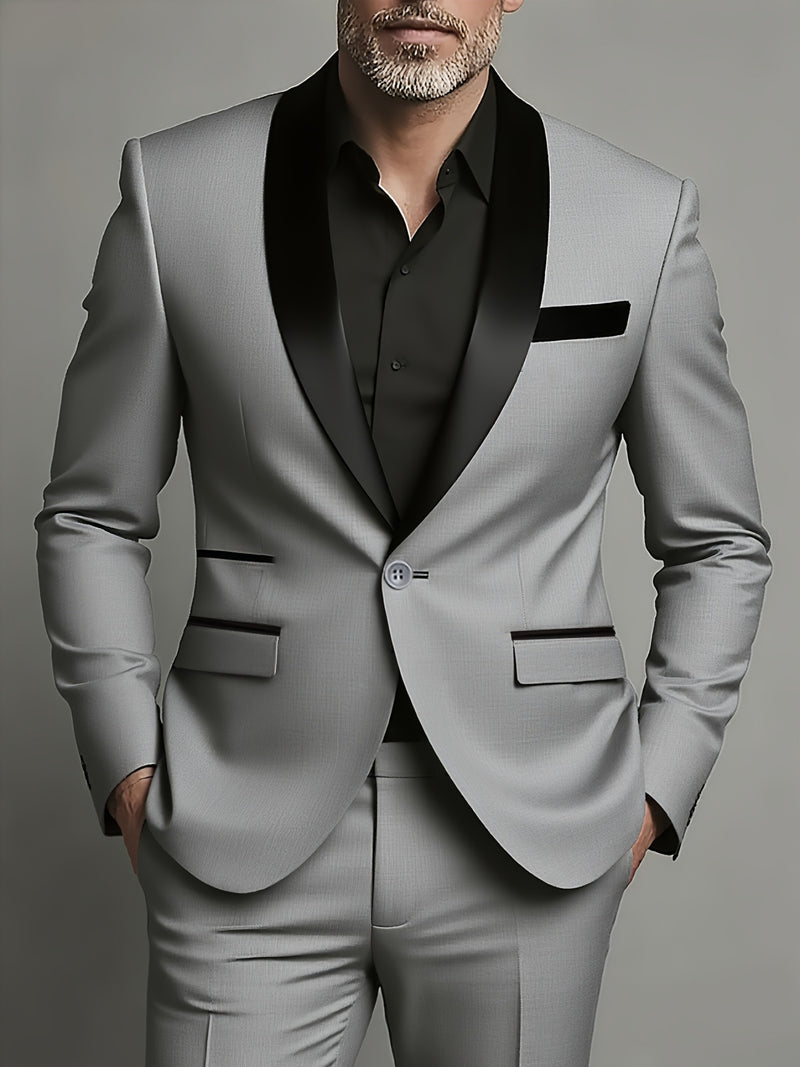 Men'S Premium Two-Piece Suit, Plus-Size Suit Set with Pants.