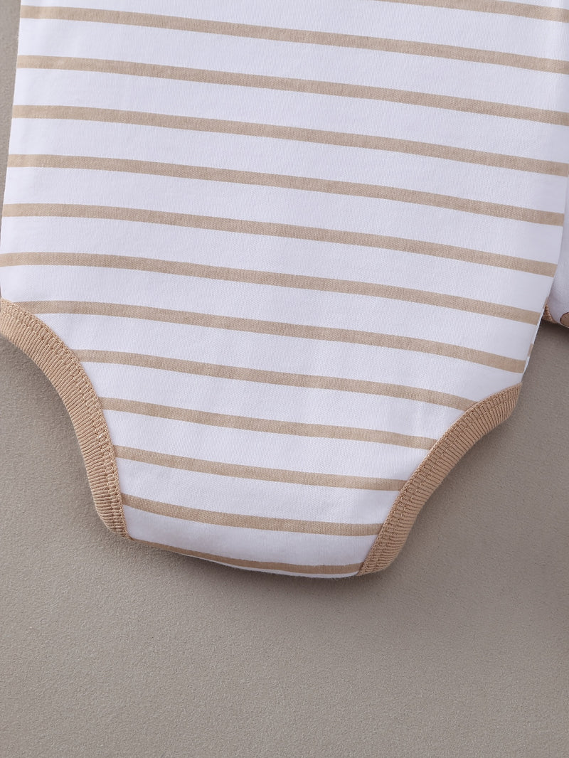 Newborn Unisex Triangle Romper Crawling Outfit, Cute Style 5pcs Set.