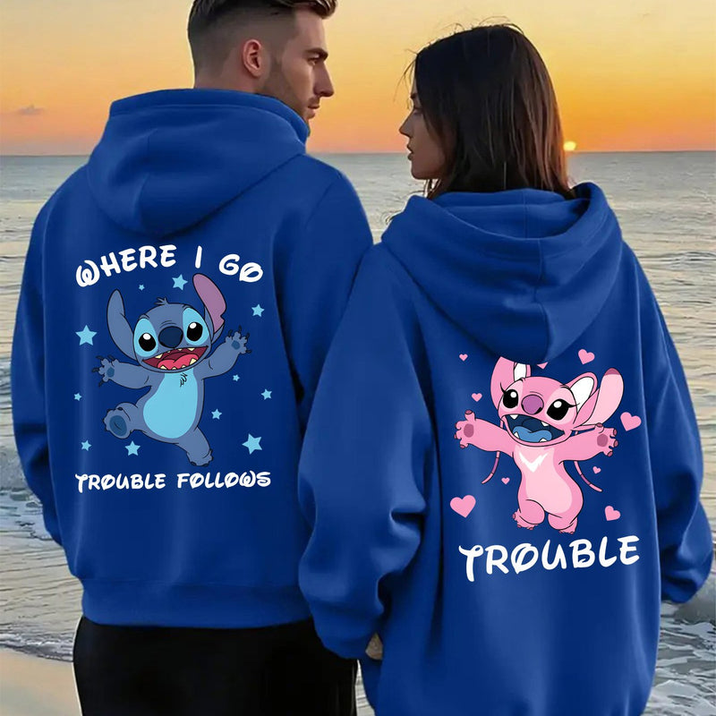 1pc Couple's Hoodie, Suitable for Men and Women.