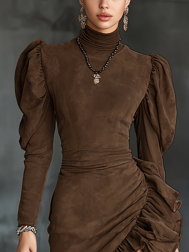 Women's Unique Design Asymmetrical Hem Dress by Gavin.