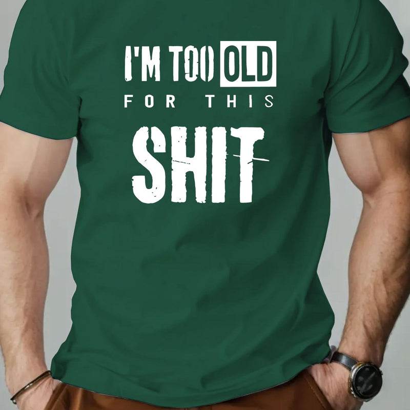 Men's SHIT Graphic Summer Casual Crew Neck Short Sleeve T-Shirt.