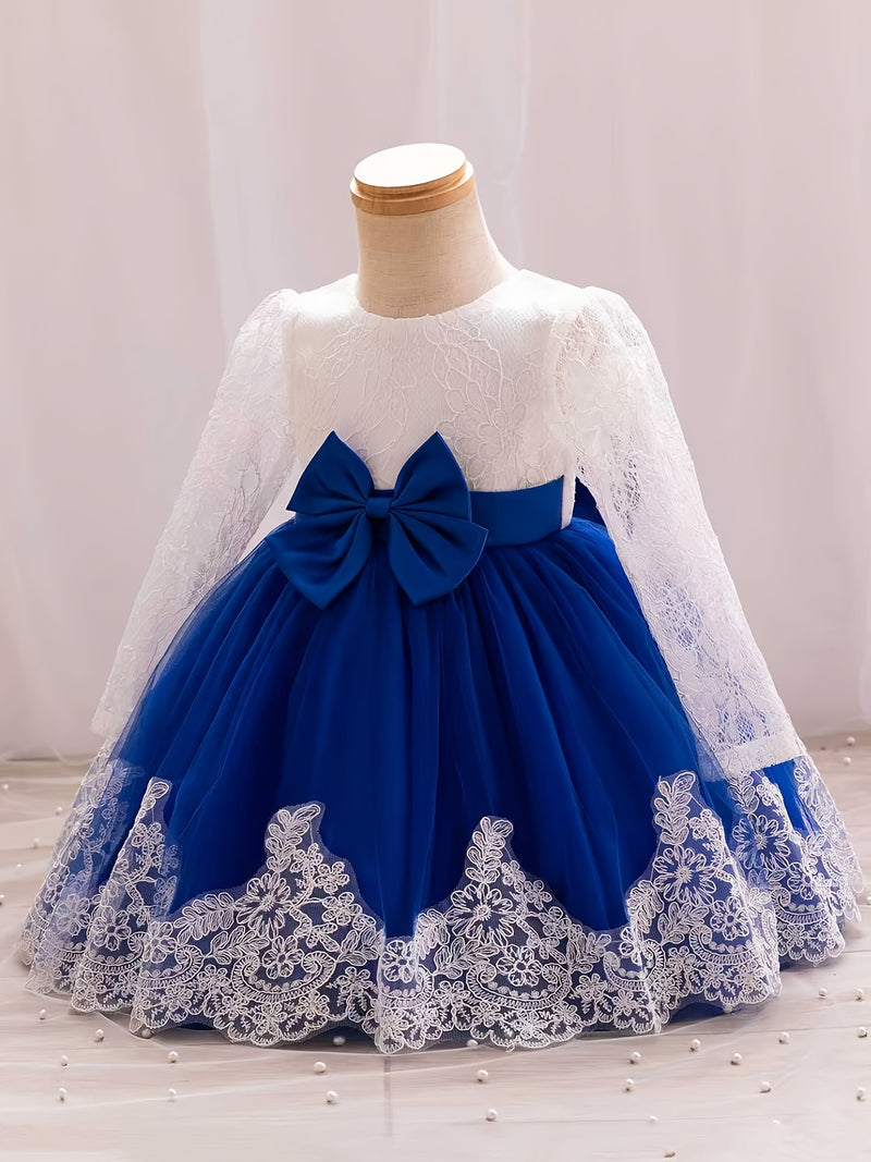 New Bow Children's Dress, Infant & Toddler Christening Gown.