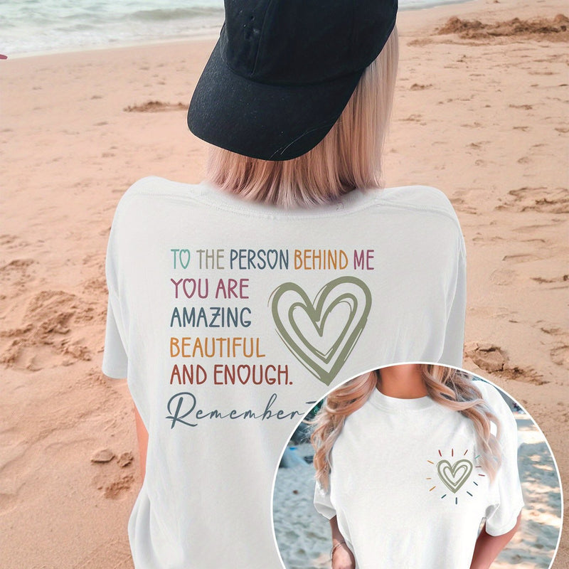 Women’s Graphic Print T-shirt, Short Sleeve Crew Neck Casual.
